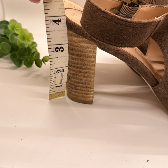 Sole Society Apollo Taupe Heel Mule  Cow Suede Bootie heels-Size 11 - Picture 6 of 12